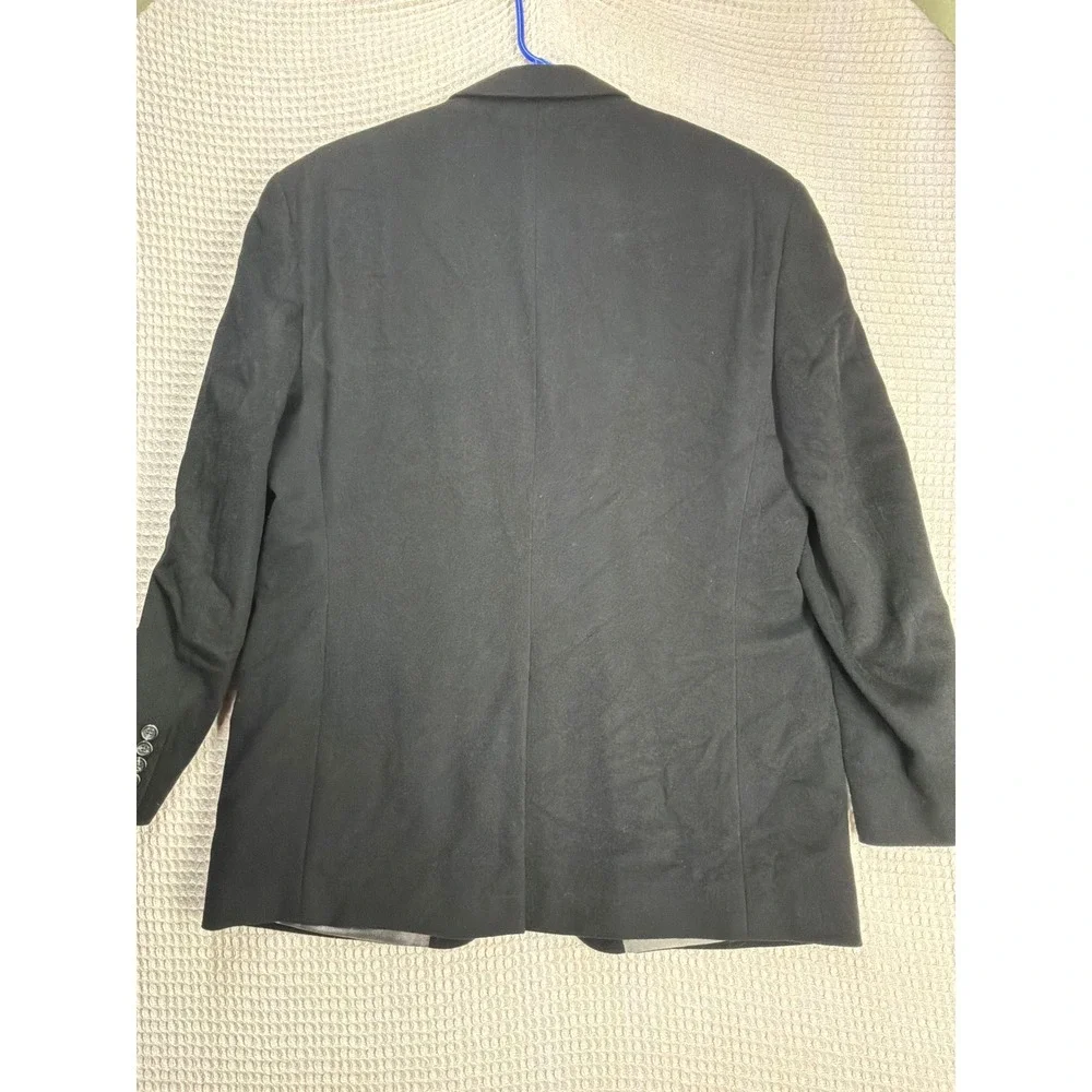 [Classic] Mens Chaps Wool Silk Cashmere Blazer 42R Black